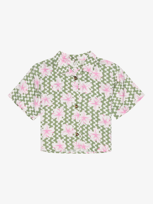 0 Salty Sun - Short Sleeves Shirt for Girls 4 - 16 Green ERGWT03140 Roxy