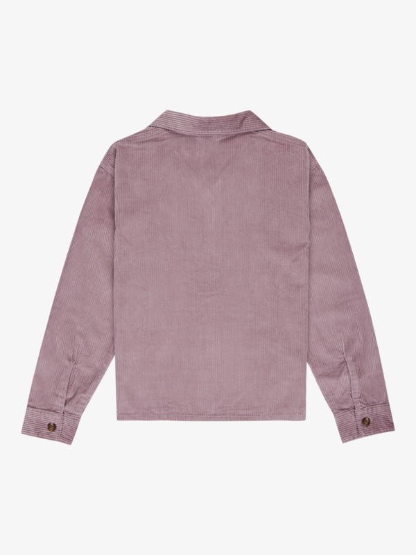 1 Cosmic Sand - Oversized Corduroy Shirt for Girls 4-16 Purple ERGWT03144 Roxy