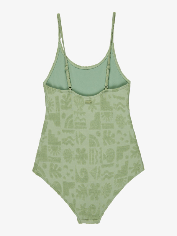 1 Beach Check - One-Piece Swimsuit for Girls 6 - 16 Green ERGX103220 Roxy