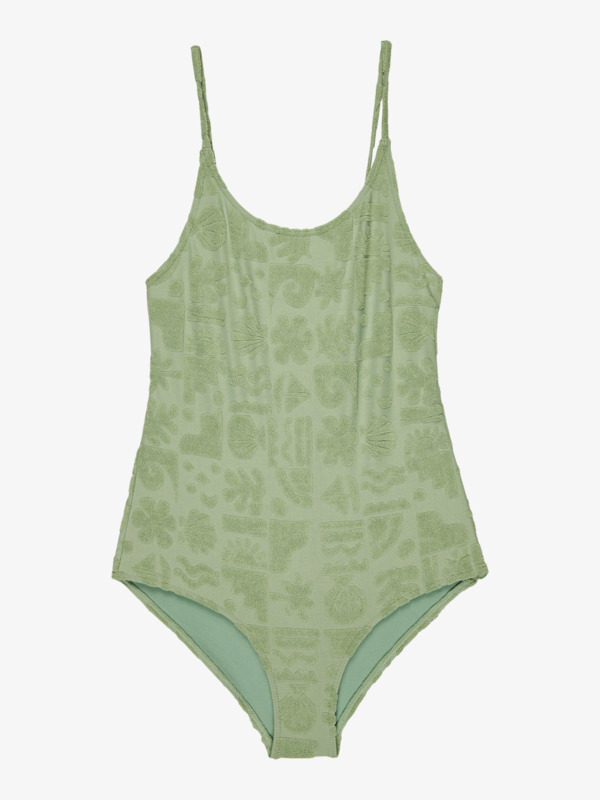 0 Beach Check - One-Piece Swimsuit for Girls 6 - 16 Green ERGX103220 Roxy