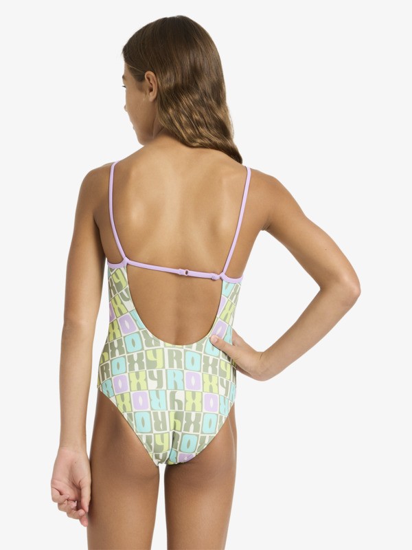 2 Letter Up - One-Piece Swimsuit for Girls 6-16 Green ERGX103236 Roxy
