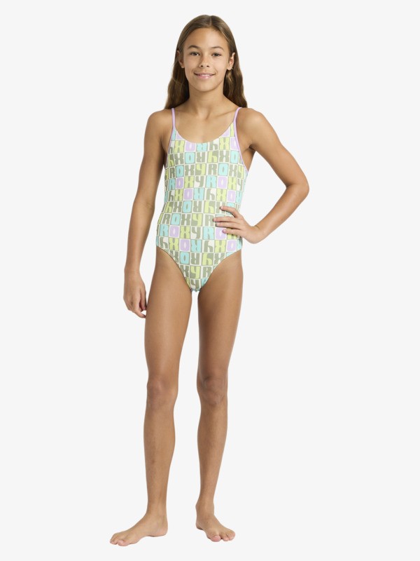 1 Letter Up - One-Piece Swimsuit for Girls 6-16 Green ERGX103236 Roxy