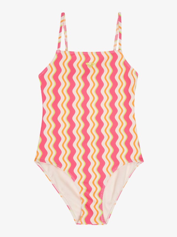 0 Bold Waves - One-Piece Swimsuit for Girls 6-16 Pink ERGX103241 Roxy