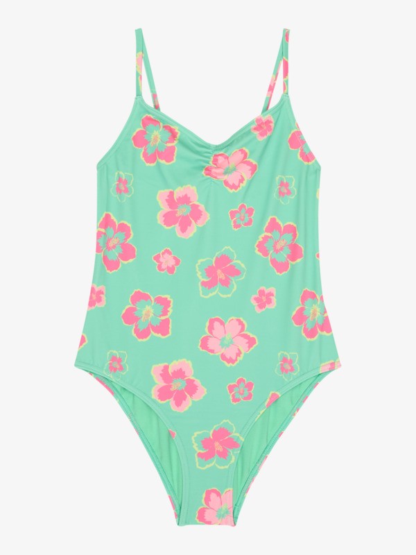 0 Tropicool - Costume intero da Ragazza 6-16 Green ERGX103243 Roxy