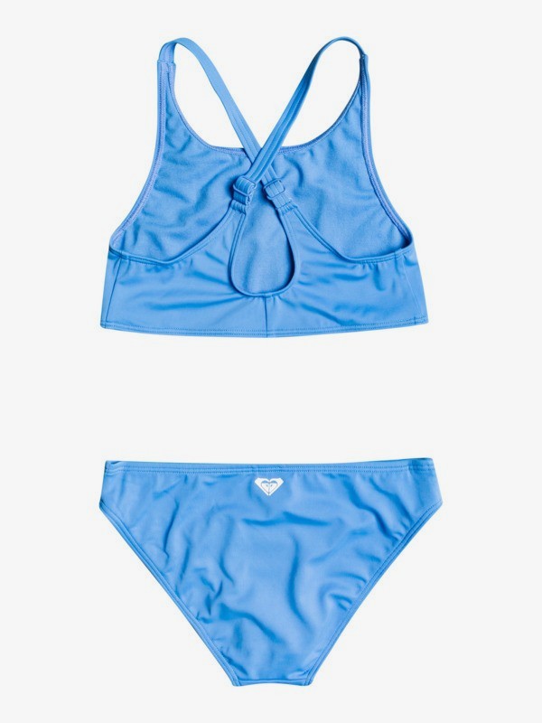 1 Just Good Vibes - Conjunto de bikini crop-top para Chicas 8-16 Azul ERGX203422 Roxy