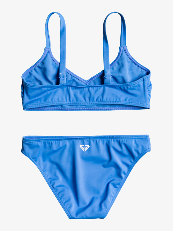 1 Just Good Vibes - Conjunto de bikini triangular altlético para Chicas 8-16 Azul ERGX203423 Roxy