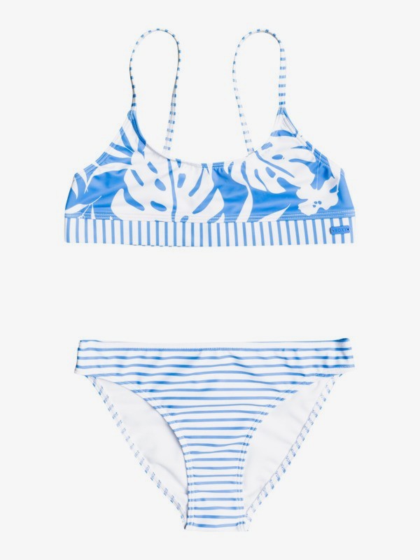 3 Flowers Addict - Bralette Bikini Set for Girls 8-16 Blue ERGX203427 Roxy