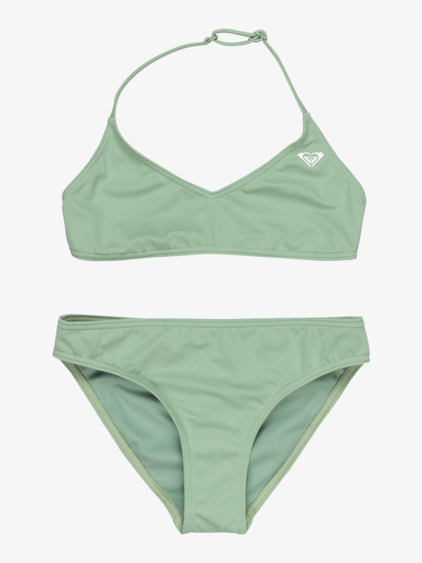 0 Solid Active - Two-Piece Swim Set for Girls 6 - 16 Green ERGX203619 Roxy