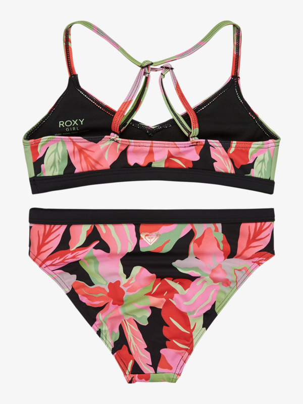 1 Active - Two-Piece Swim Set for Girls 6 - 16 Black ERGX203625 Roxy