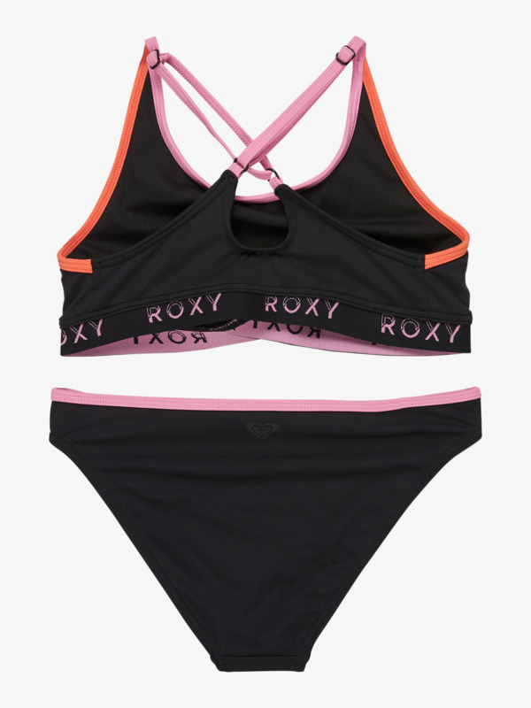 1 Colorblock - Two-Piece Swim Set for Girls 6 - 16 Black ERGX203647 Roxy