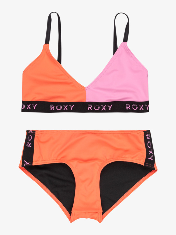 0 Colorblock - Tweedelige zwemset voor Meisjes 6-16 Black ERGX203650 Roxy