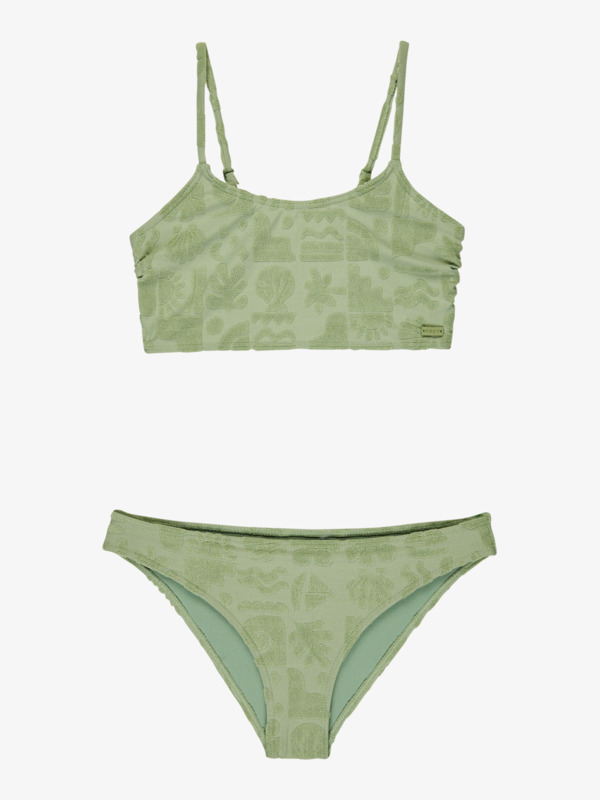 0 Beach Check - Two-Piece Swim Set for Girls 6 - 16 Green ERGX203665 Roxy