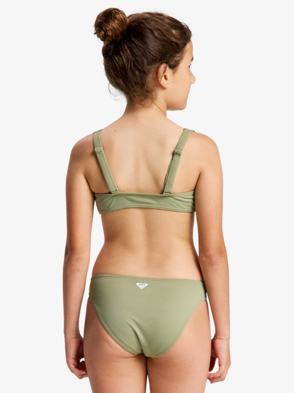 2 Solid Active - Two Piece Bralette Bikini Set for Girls 6-16 Green ERGX203686 Roxy