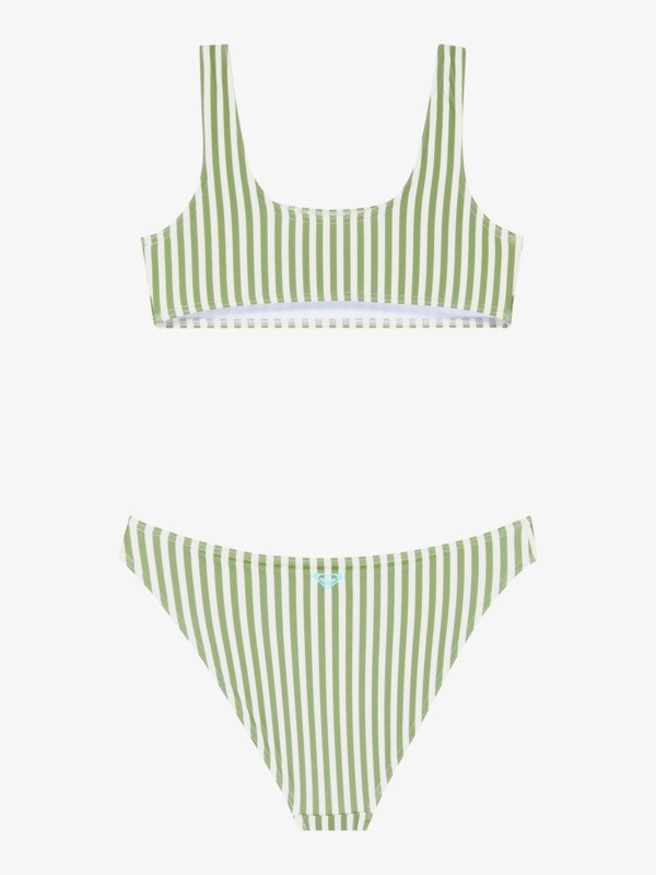1 Bico Active - Zweiteiliges Bralette-Bikini-Set f&uuml;r M&auml;dchen 6-16 Gr&uuml;n ERGX203689 Roxy