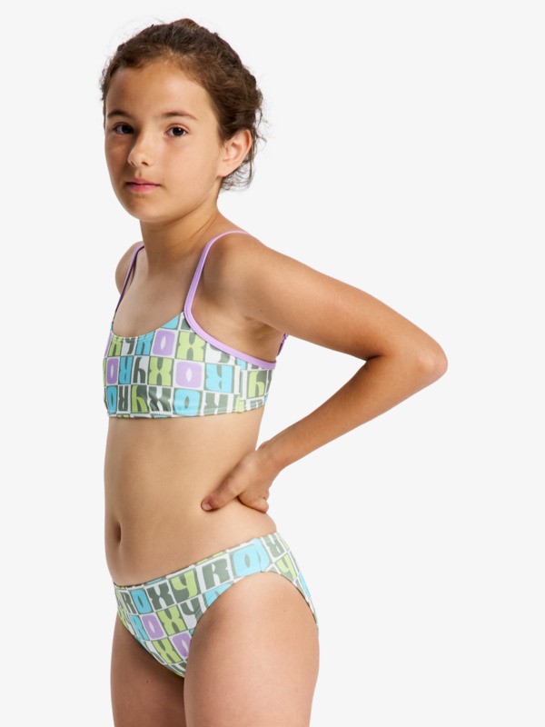 3 Letter Up - Ensemble bikini bralette deux pi&egrave;ces pour Filles 6-16 ans Vert ERGX203696 Roxy