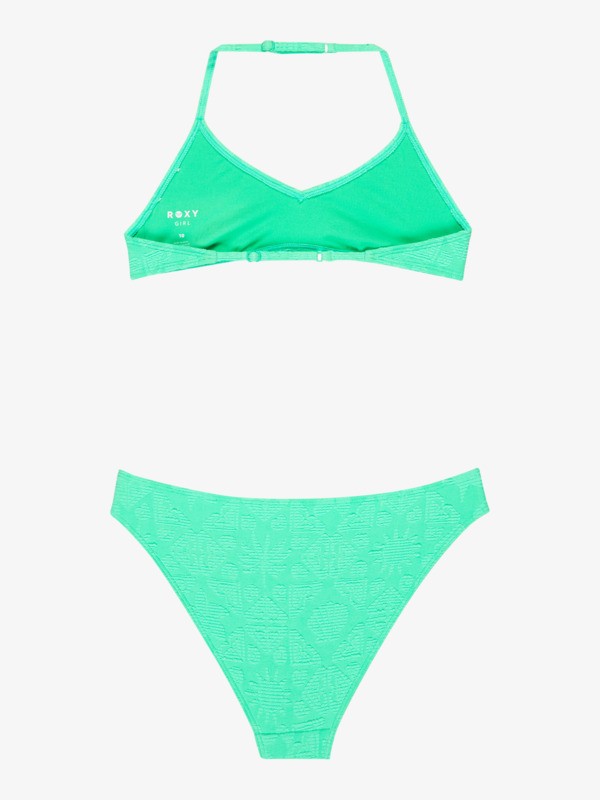 1 Hippie Hour - Two Piece Triangle Bikini Set for Girls 6-16 Green ERGX203703 Roxy