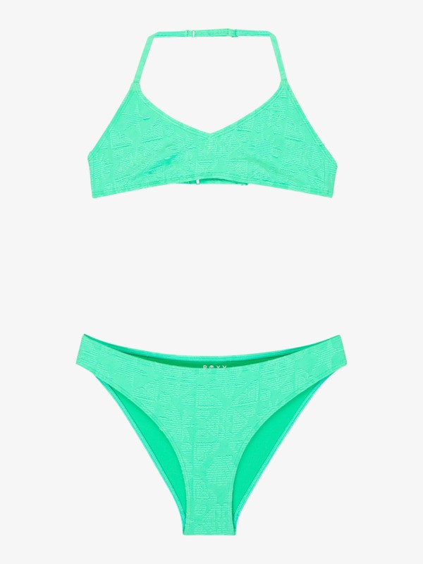 0 Hippie Hour - Two Piece Triangle Bikini Set for Girls 6-16 Green ERGX203703 Roxy