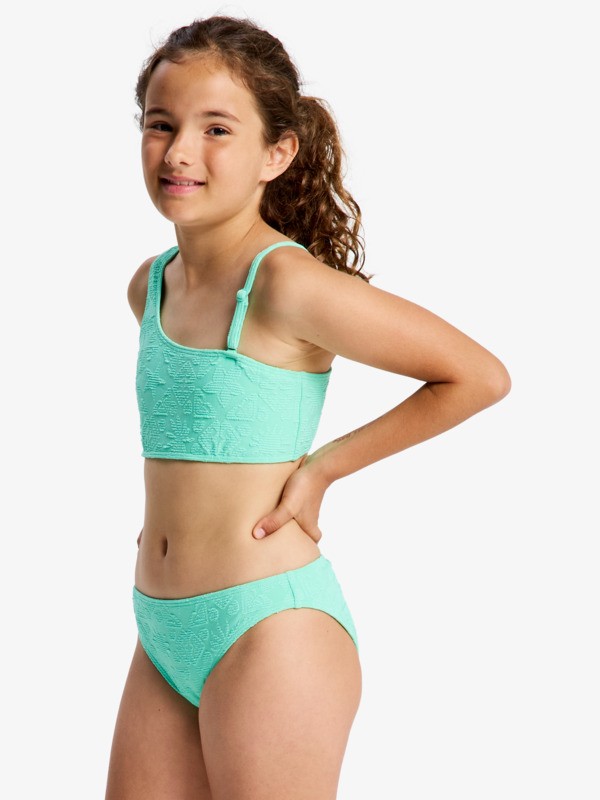 1 Hippie Hour - Two Piece Bralette Bikini Set for Girls 6-16 Green ERGX203704 Roxy