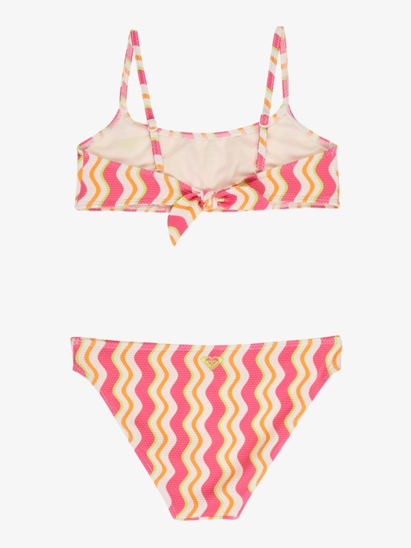 1 Bold Waves - Two Piece Bralette Bikini Set for Girls 6-16 Pink ERGX203706 Roxy