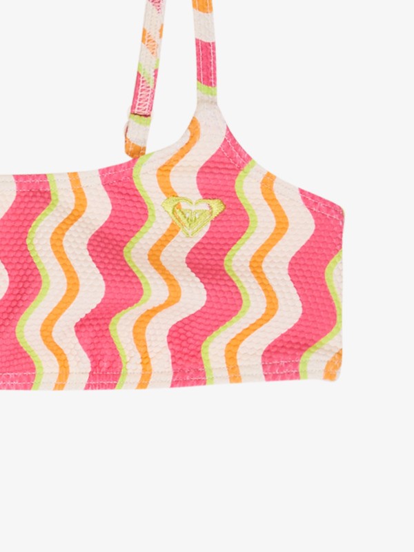 2 Bold Waves - Ensemble bikini bralette deux pi&egrave;ces pour Filles 6-16 ans Rose ERGX203706 Roxy