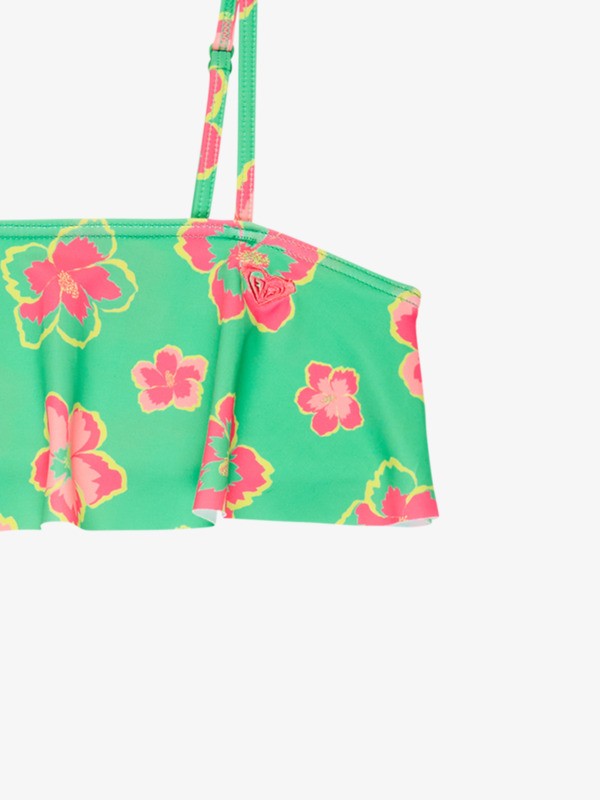 2 Tropicool - Conjunto de biqu&iacute;ni de duas pe&ccedil;as Flutter para Raparigas 6-16 Verde ERGX203712 Roxy