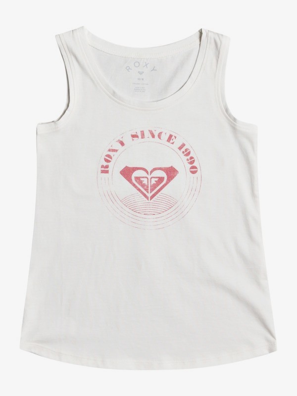0 There Is Life - Organic Vest Top for Girls 4-16 White ERGZT03750 Roxy