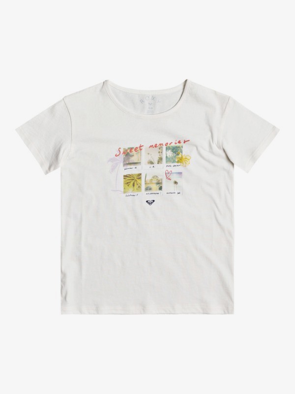 0 Day And Night - Nachhaltiges T-Shirt für Mädchen 4-16 Weiss ERGZT03758 Roxy