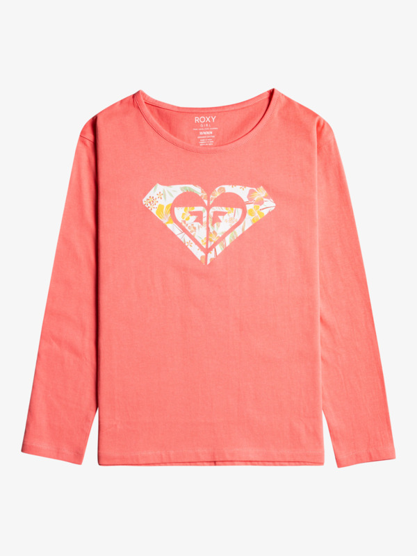 0 The One - Organic Long Sleeve T-Shirt for Girls Pink ERGZT03905 Roxy