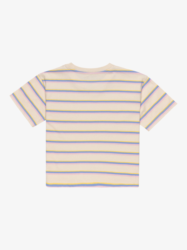 1 Never Saw Blue Like That Strip - Short Sleeves T-Shirt for Girls 4 - 16 Beige ERGZT04109 Roxy