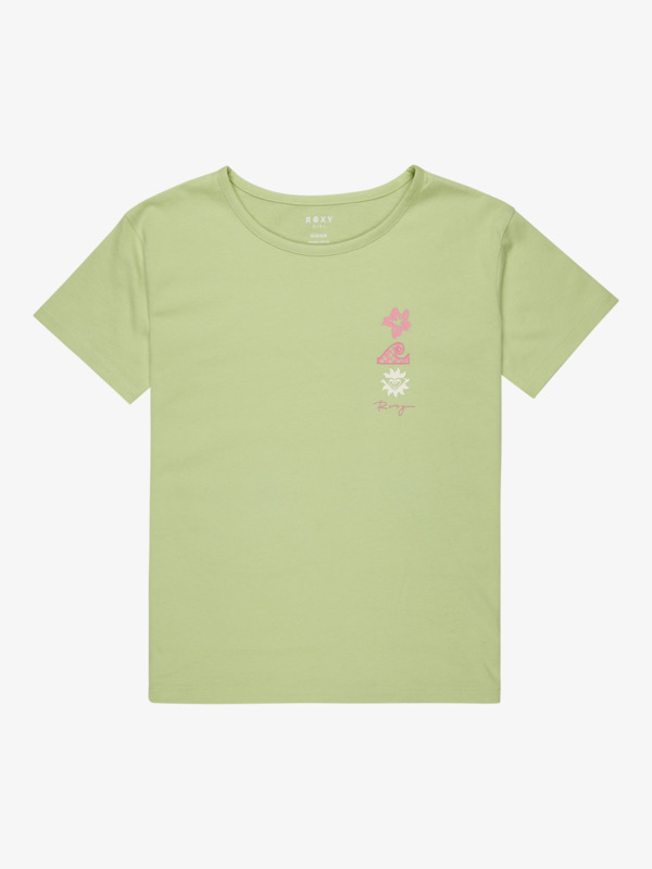 0 Day And Night - Short Sleeves T-Shirt for Girls 4 - 16 Green ERGZT04116 Roxy