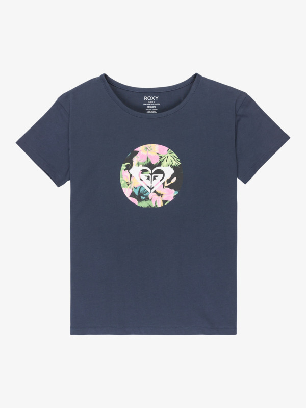 0 Rg Night Floral - Short Sleeves T-Shirt for Girls 4 - 16 Blue ERGZT04126 Roxy