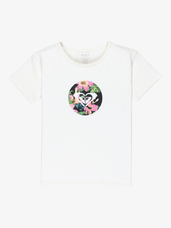 0 Rg Night Floral - T-shirt de mangas curtas para Raparigas 4 - 16 Branco ERGZT04126 Roxy