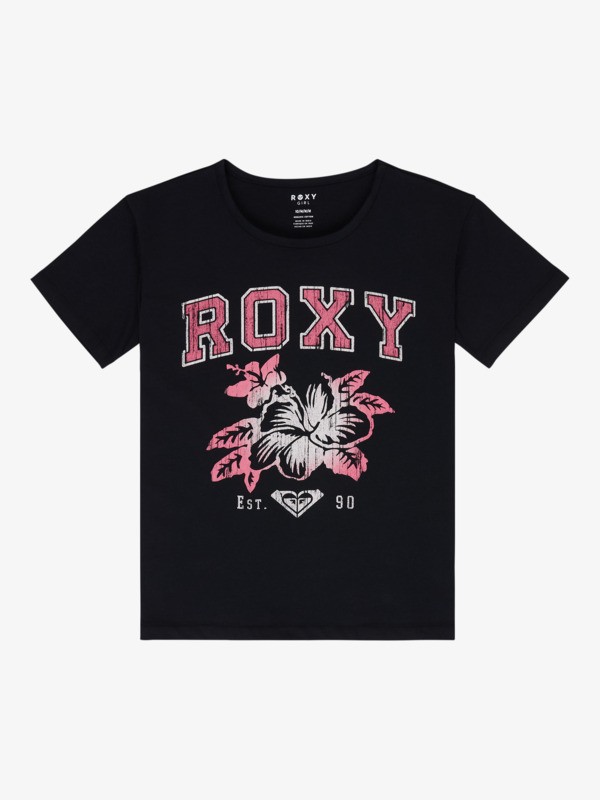 0 Lily Vintage - T-shirt met korte mouwen voor Meisjes 4-16 Black ERGZT04140 Roxy