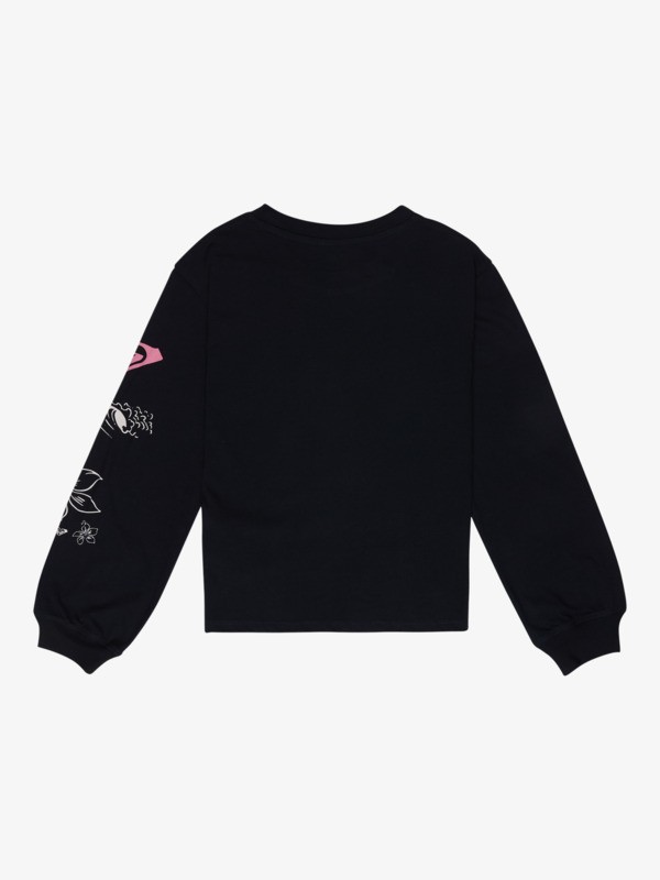 4 Orchidregular Go - Maglietta a Maniche Lunghe da Ragazza 4-16 Black ERGZT04141 Roxy