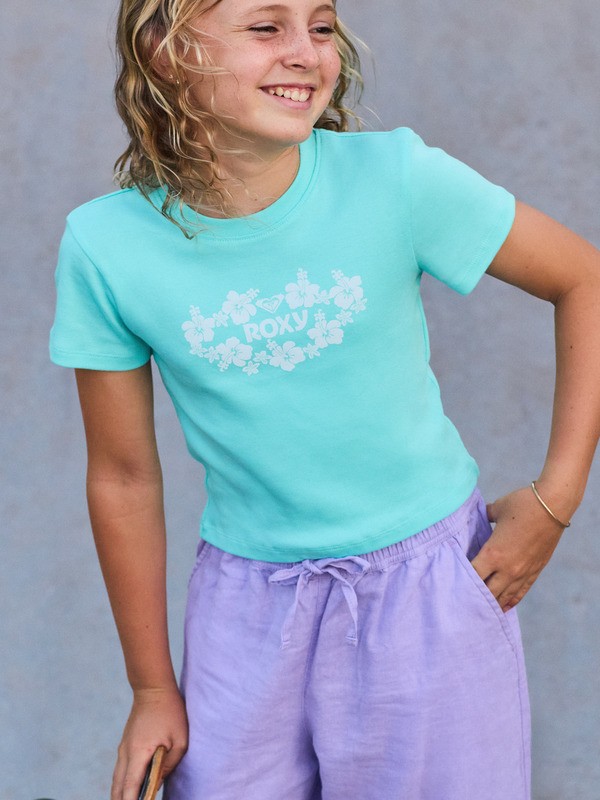 0 Baby One More Time - T-shirt court pour Fille 4-16 Bleu ERGZT04152 Roxy