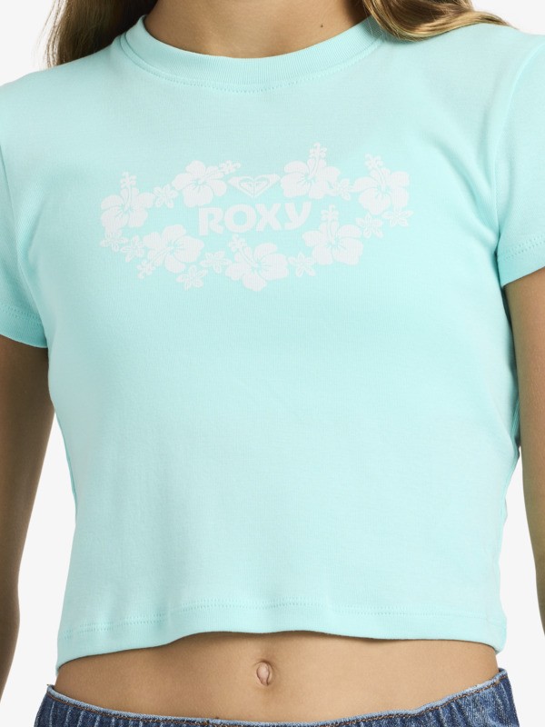 4 Baby One More Time - T-shirt curta para Raparigas 4-16 Azul ERGZT04152 Roxy