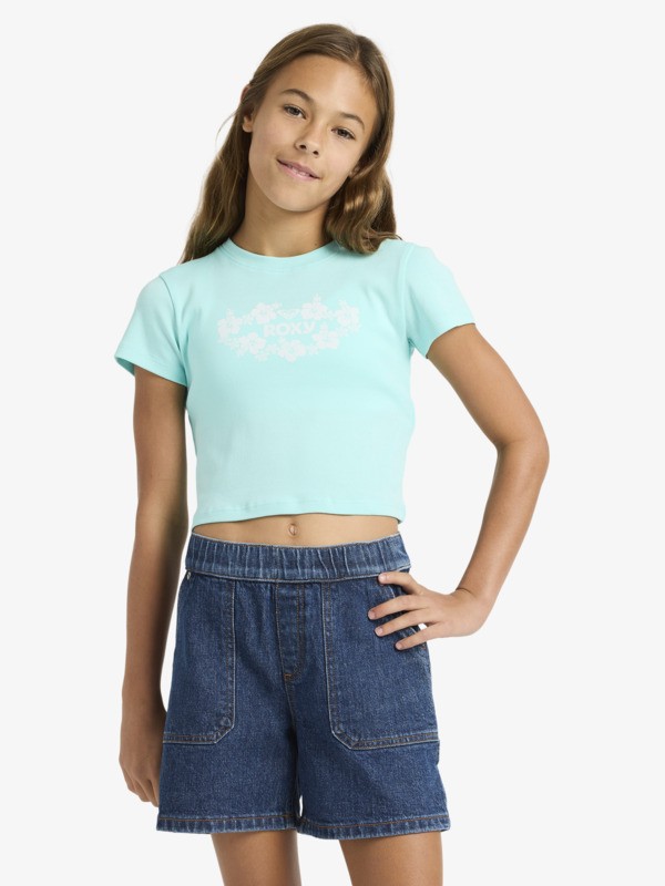 0 Baby One More Time - T-shirt curta para Raparigas 4-16 Azul ERGZT04152 Roxy