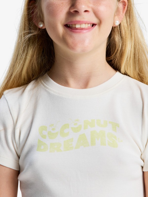 3 Baby One More Time - K&uuml;rzeres T-Shirt f&uuml;r M&auml;dchen 4-16 Weiss ERGZT04152 Roxy