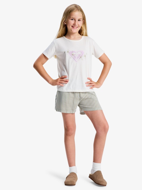 2 Lilyregular Night - T-Shirt f&uuml;r M&auml;dchen 4-16 Weiss ERGZT04154 Roxy