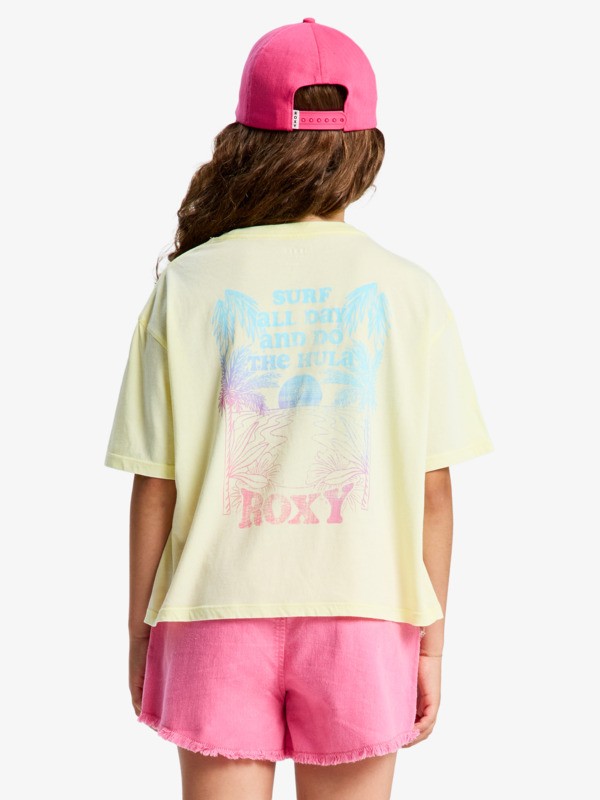 2 Daisyloose Season - T-shirt de manga curta para Raparigas 4-16 Verde ERGZT04155 Roxy