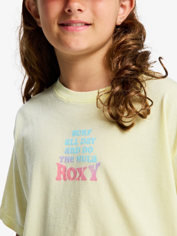 4 Daisyloose Season - T-shirt de manga curta para Raparigas 4-16 Verde ERGZT04155 Roxy