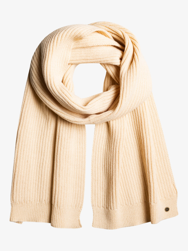 0 Patchouli Cake - Knitted Scarf for Women Beige ERJAA04067 Roxy