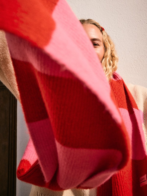 1 Forever Winter - Foulard à rayures pour Femme Rouge ERJAA04414 Roxy