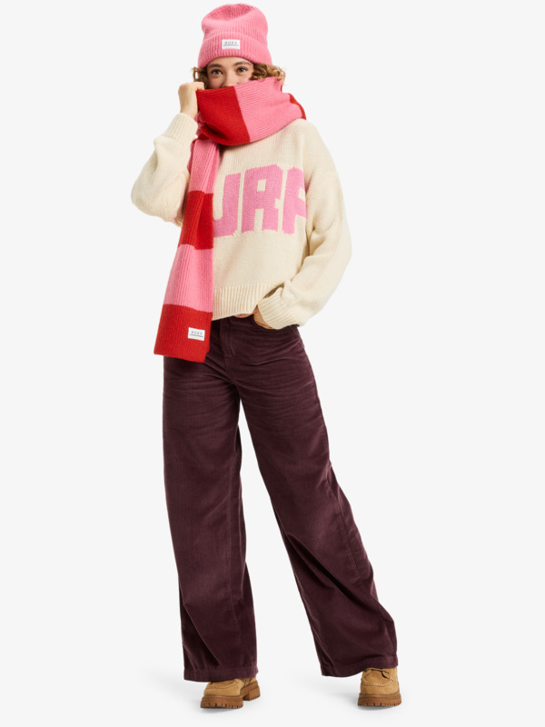 3 Forever Winter - Foulard à rayures pour Femme Rouge ERJAA04414 Roxy