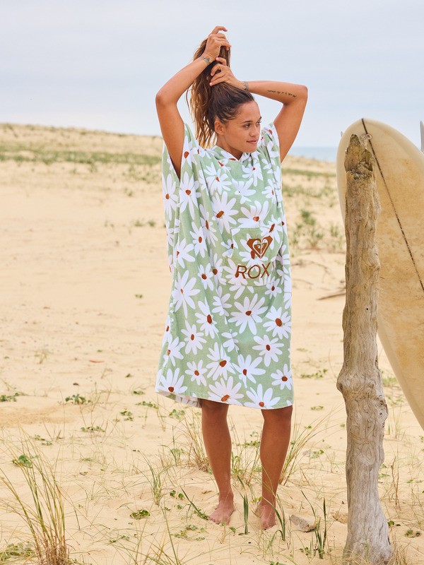 0 Stay Magical Printed - Poncho Towel for Women Green ERJAA04433 Roxy