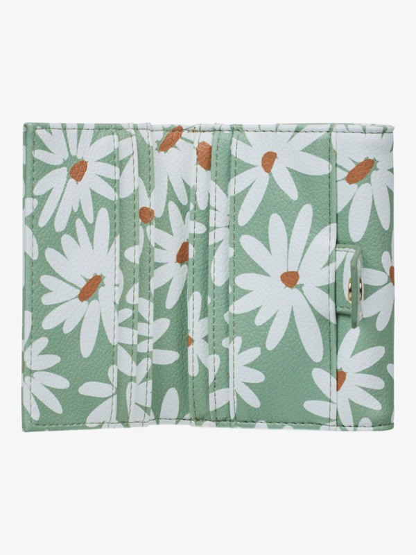 1 Sideral Love Printed - Kunstleder-Brieftasche für Frauen Grün ERJAA04442 Roxy