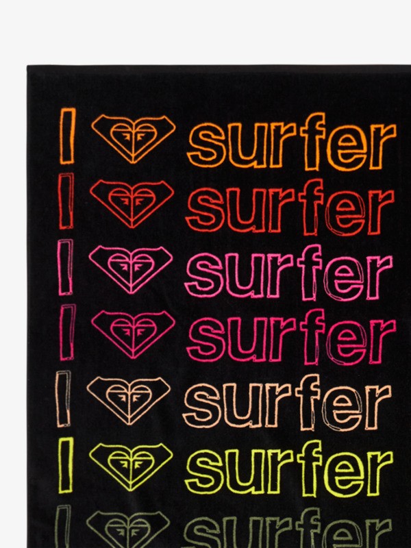 1 Cold Water Message - Strandtuch f&uuml;r Frauen Schwarz ERJAA04481 Roxy