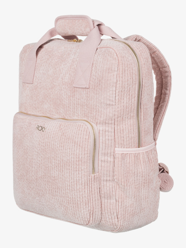 2 Feeling Good - Small Corduroy Backpack for Women Pink ERJBP04795 Roxy