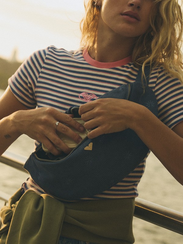 1 Feeling Emby - G&uuml;rteltasche aus Cord f&uuml;r Frauen Blau ERJBP04944 Roxy