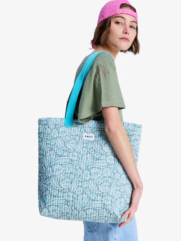 0 Wildest Dream - Bolsa de playa con asas para mujer Verde ERJBP04948 Roxy